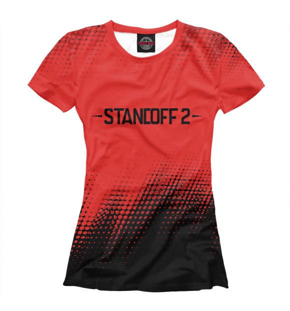 Женская футболка с изображением Стандофф 2 цвета Белый