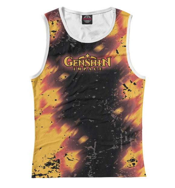 Майка для девочки с изображением Genshin Impact цвета Белый