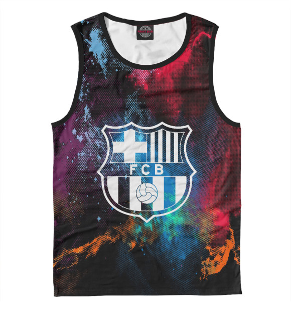 Майка для мальчика с изображением Barcelona / Барселона цвета Белый