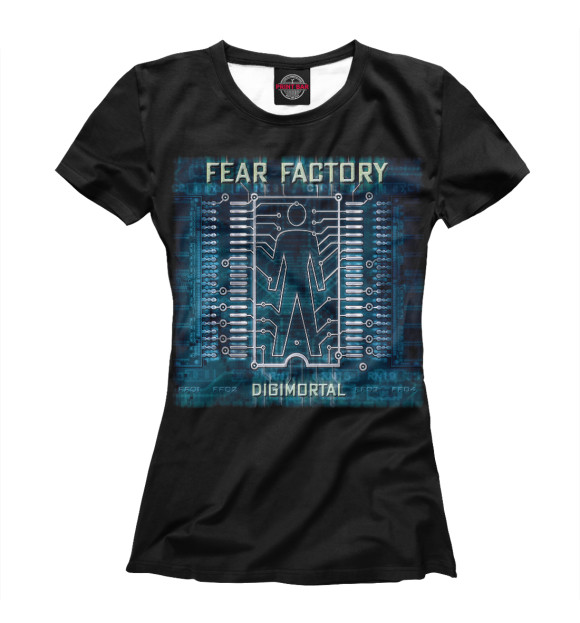 Женская футболка с изображением Fearfactory цвета Белый