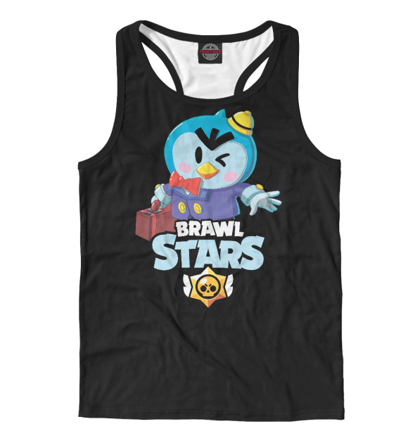 Мужская майка-борцовка с изображением Brawl Stars MR.R цвета Белый