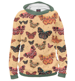 Худи для девочки Разноцветные бабочки