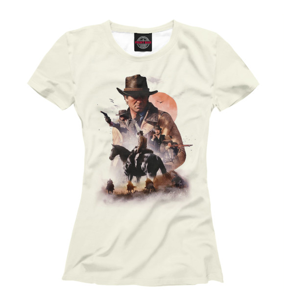 Футболка для девочек с изображением Red Dead Redemption цвета Белый