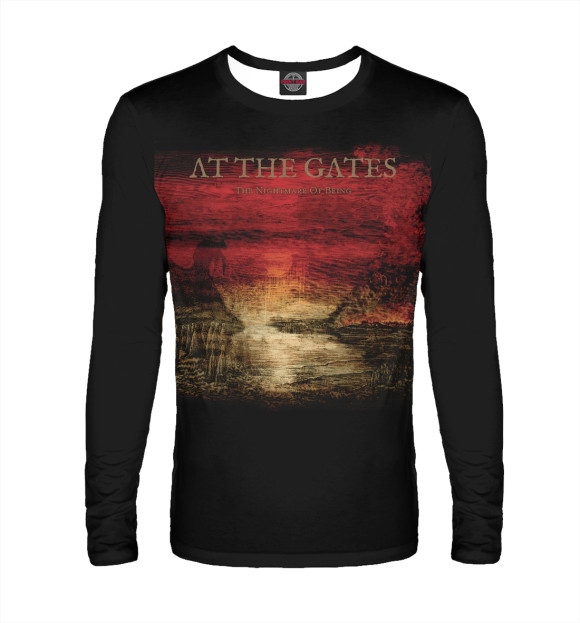 Мужской лонгслив с изображением Atthegates цвета Белый