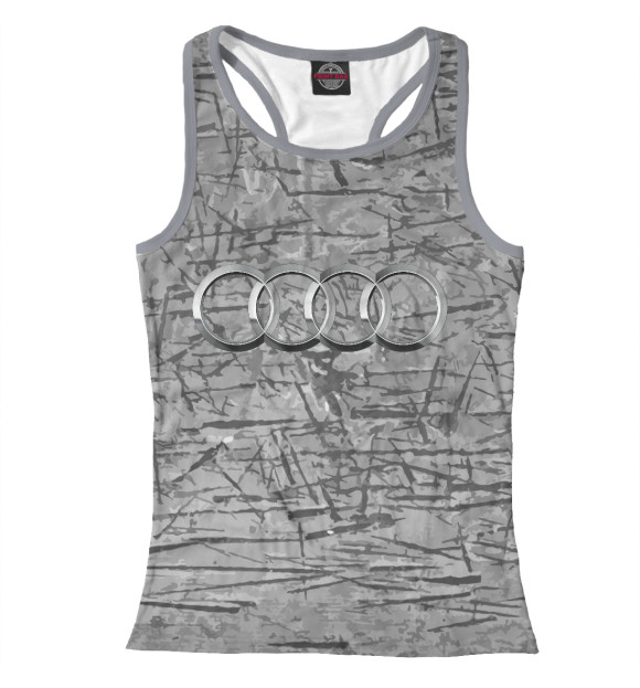 Женская майка-борцовка с изображением Audi цвета Белый