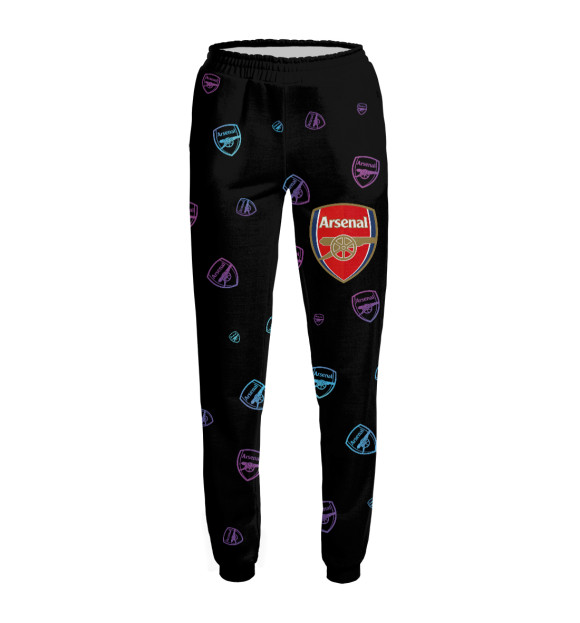 Женские спортивные штаны с изображением Arsenal / Арсенал цвета Белый
