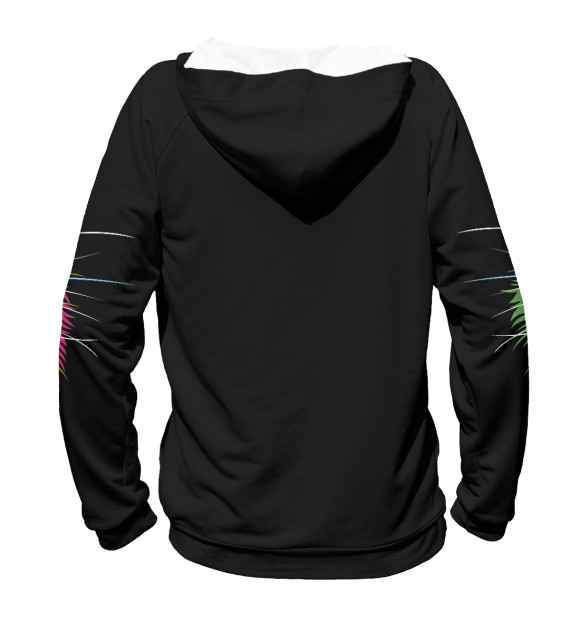 Мужское худи с изображением Саблезубый тигр цвета Белый