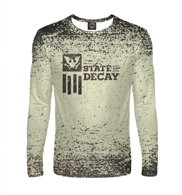 Мужской лонгслив с изображением State of Decay цвета Белый