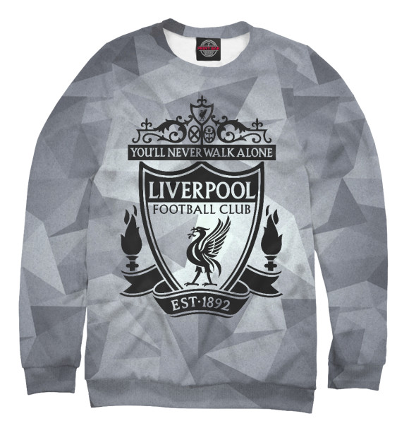 Свитшот для девочек с изображением Liverpool sport цвета Белый