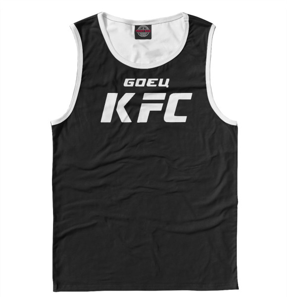 Мужская майка с изображением Боец KFC цвета Белый