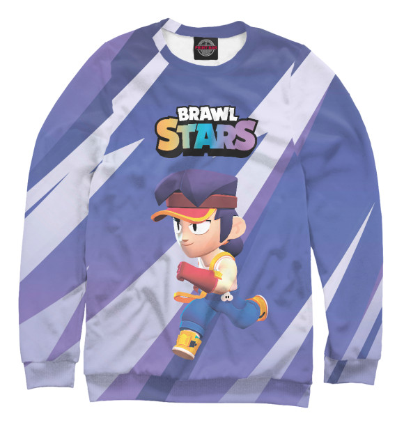 Свитшот для мальчиков с изображением FANG BRAWL STARS цвета Белый