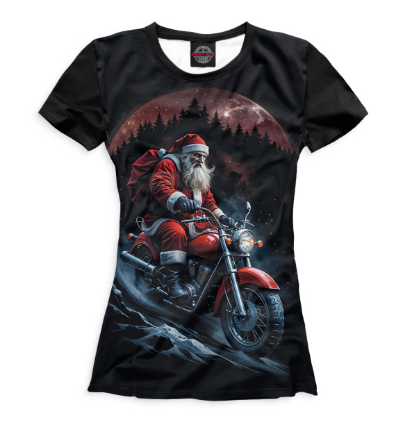 Футболка для девочек с изображением Creepy Santa цвета Белый