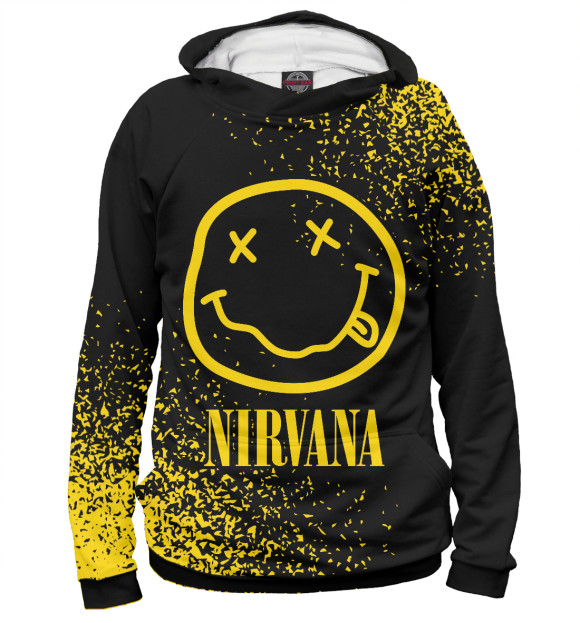 Женское худи с изображением Nirvana / Нирвана цвета Белый