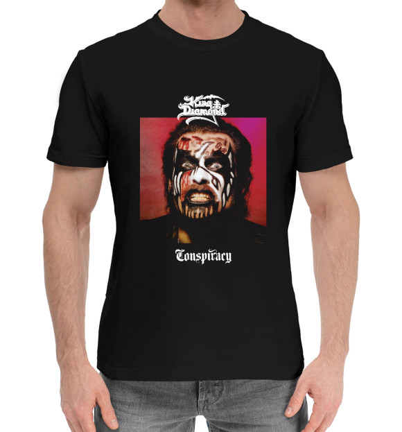Мужская хлопковая футболка с изображением Kingdiamond цвета Черный