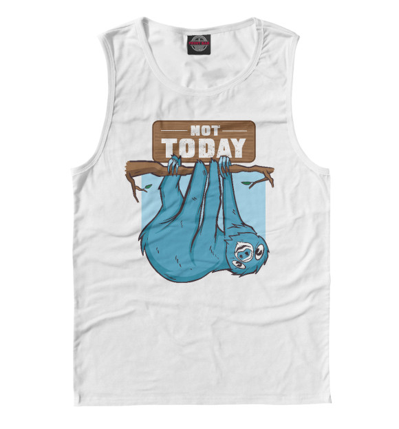 Майка для мальчика с притом Not today цвета Белый Майка для мальчика с изображением Not today цвета Белый