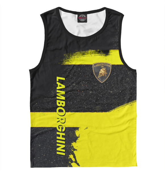 Майка для мальчика с изображением Lamborghini  / Ламборджини цвета Белый