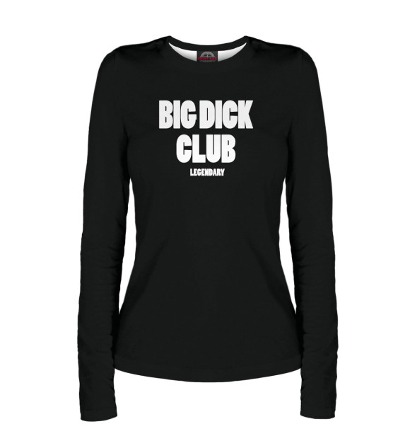Женский лонгслив с изображением Bic Dick Club цвета Белый