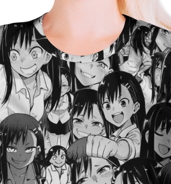 Женская футболка с изображением AHEGAO цвета Белый