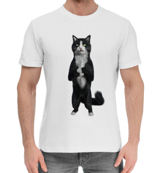 Мужская хлопковая футболка Настоящий кот