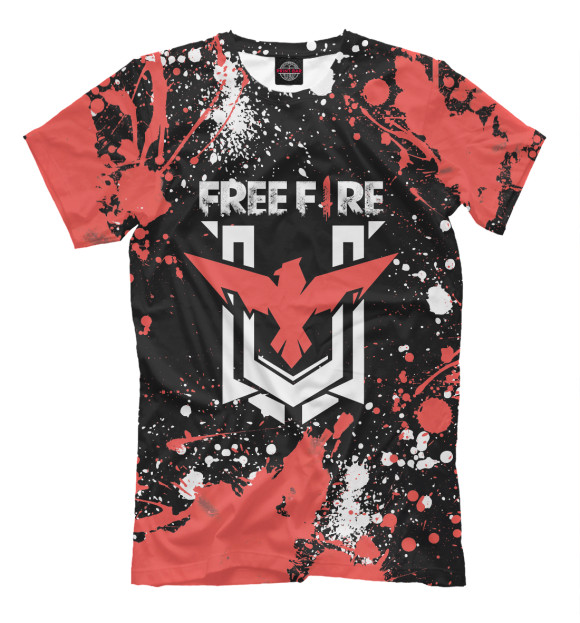 Мужская футболка с изображением Garena Free Fire цвета Белый