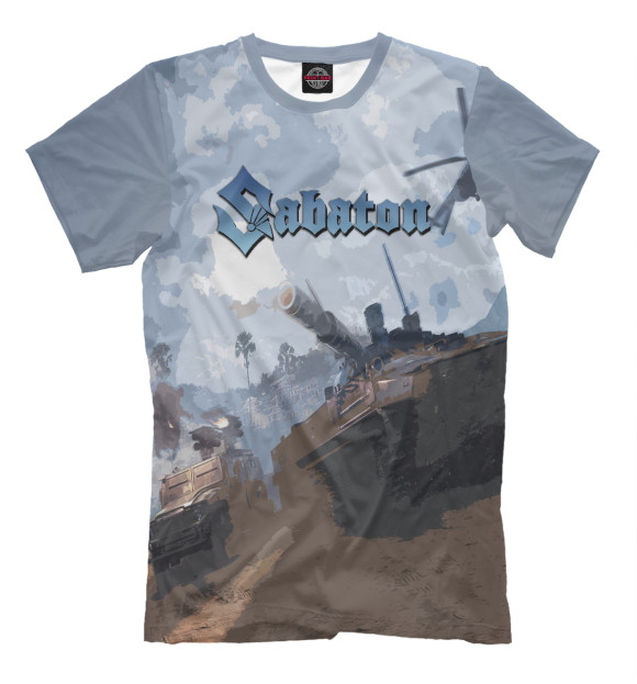Футболка для мальчиков с изображением Sabaton цвета Белый