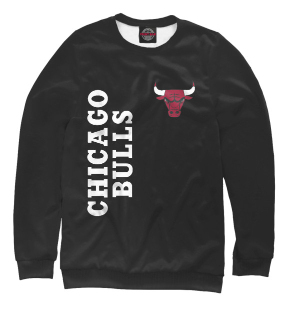 Мужской свитшот с изображением Chicago Bulls цвета Белый