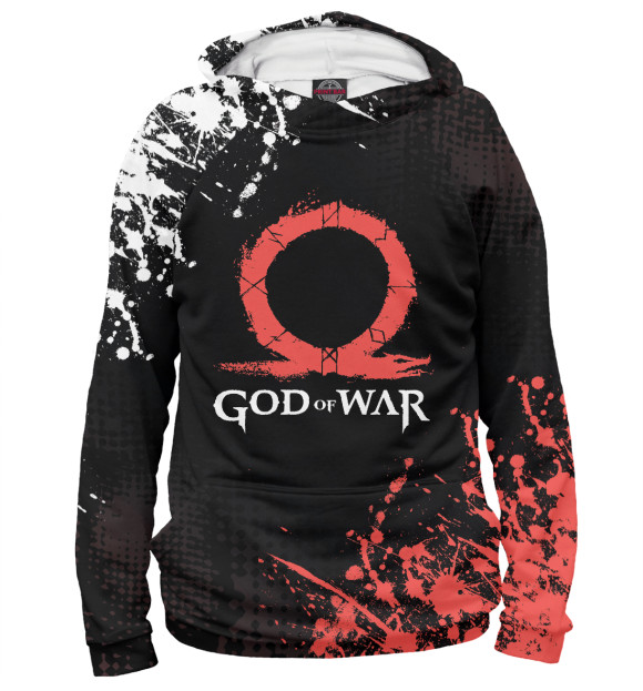 Мужское худи с изображением God of War цвета Белый