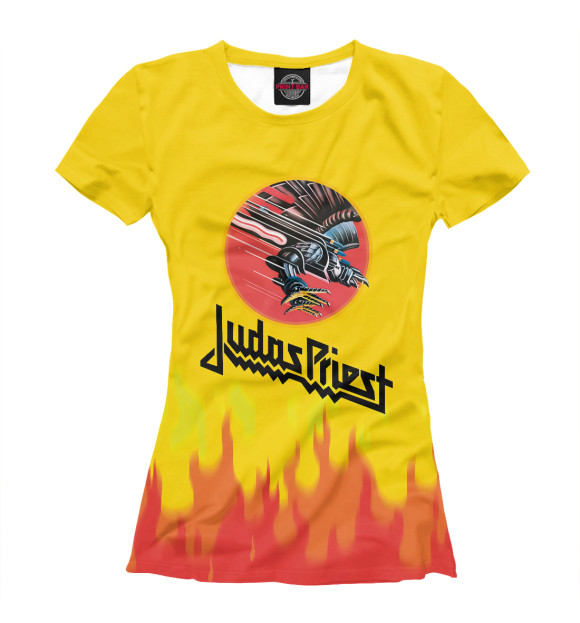 Женская футболка с изображением Judas Priest цвета Белый