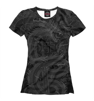 Женская футболка Древний дракон