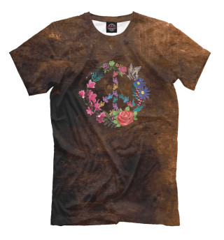Мужская футболка Peace Spring Flowers