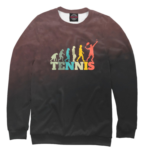 Мужской свитшот с изображением Tennis цвета Белый