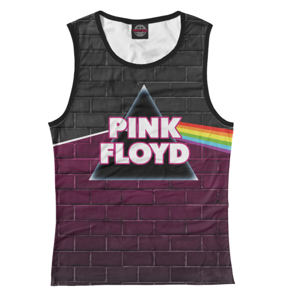 Майка для девочки с изображением Pink Floyd: Пинк Флойд радуга цвета Белый