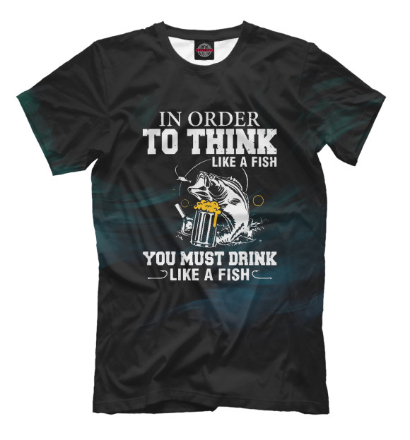 Футболка для мальчиков с изображением Order To Think Like A Fish цвета Белый