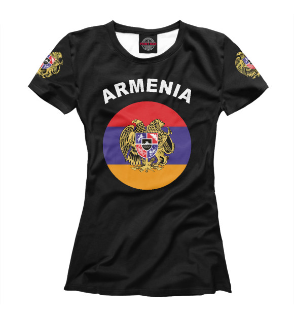 Женская футболка с изображением Армения цвета Белый