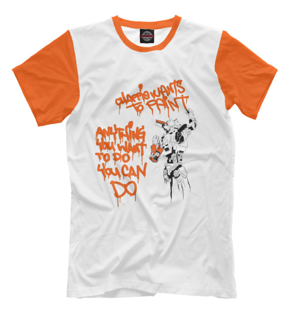 Мужская футболка с изображением Die Antwoord цвета Молочно-белый