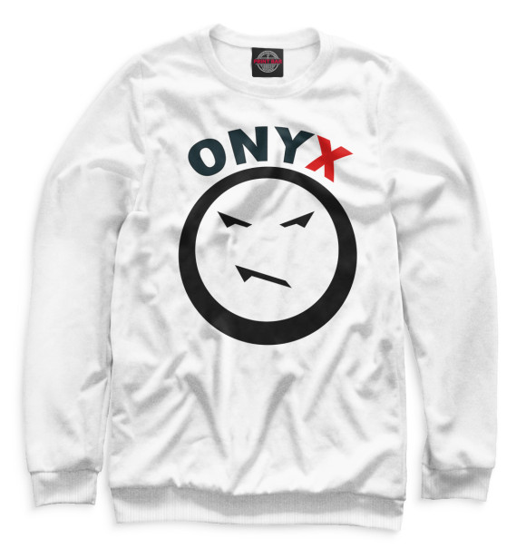 Мужской свитшот с изображением Onyx цвета Белый