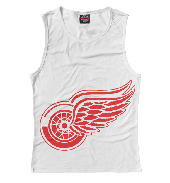 Майка для девочки с изображением Detroit Red Wings цвета Белый