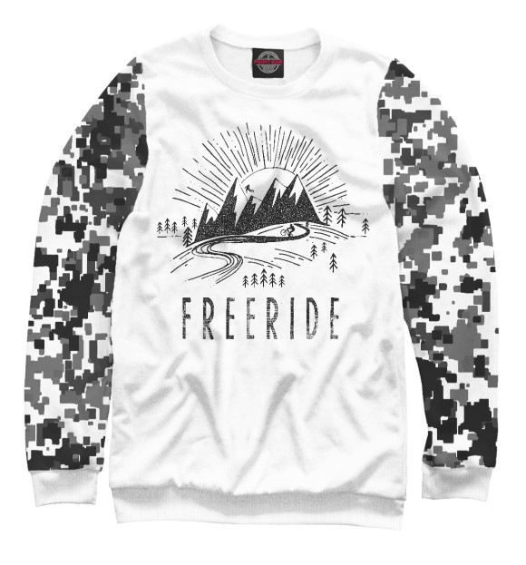 Свитшот для мальчиков с изображением Freeride цвета Белый