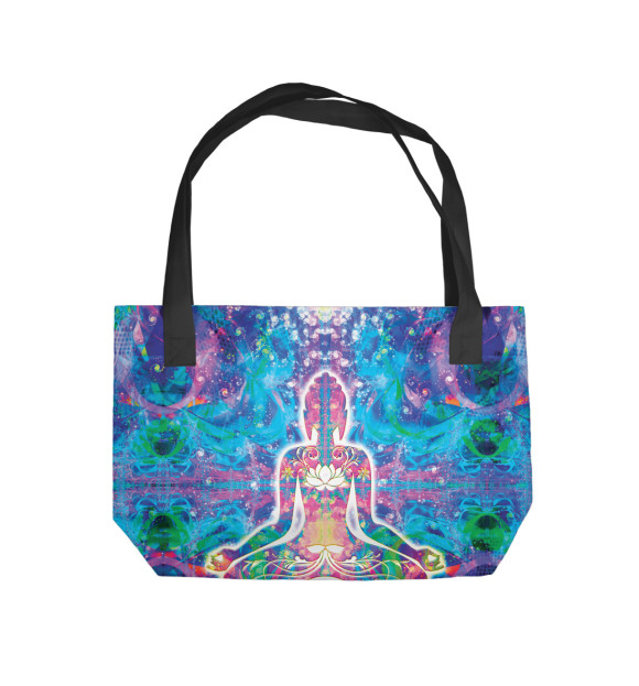 Пляжная сумка с изображением Buddha's vision цвета 