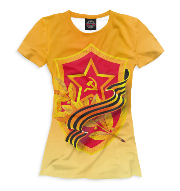 Женская футболка с изображением 9 мая цвета Белый