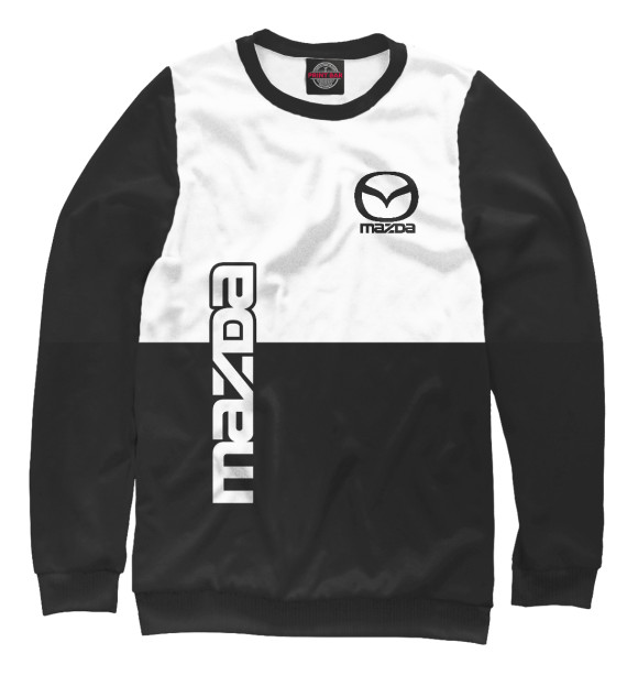 Свитшот для девочек с изображением Mazda цвета Белый