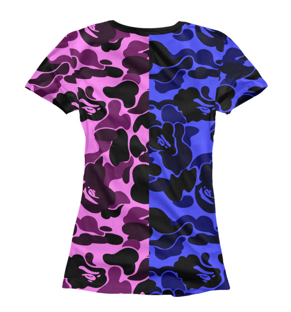 Женская футболка с изображением bape shark цвета Белый