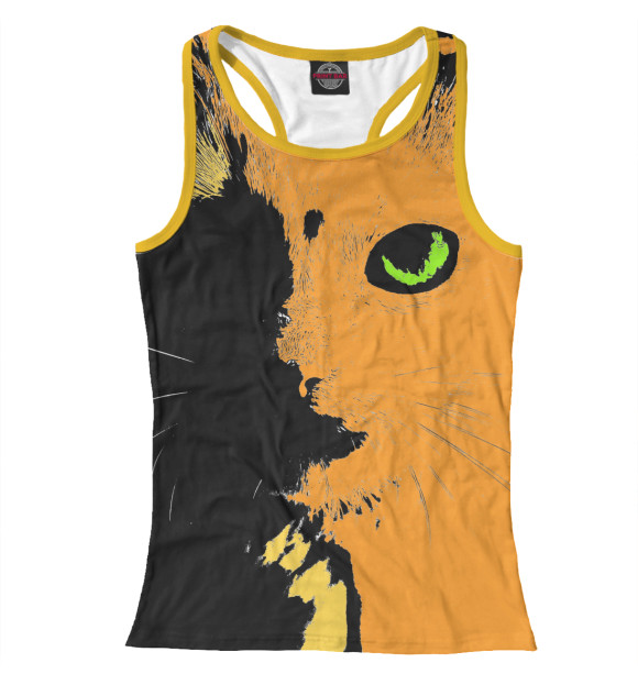 Женская майка-борцовка с изображением Рыжий взгляд цвета Белый