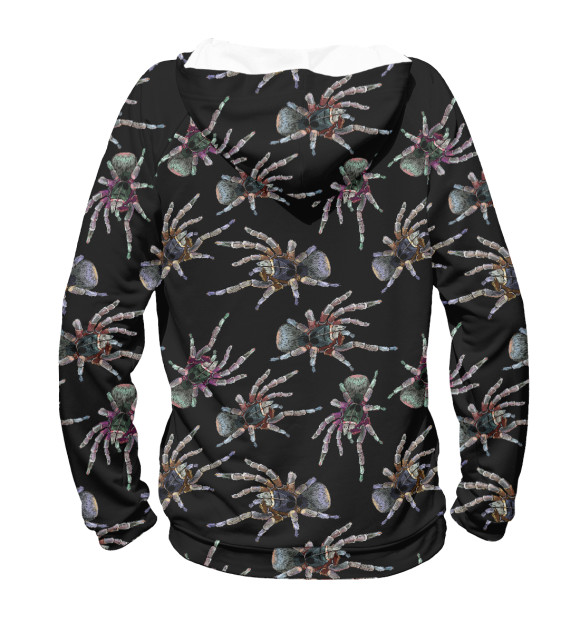 Мужское худи с изображением Пауки цвета Белый