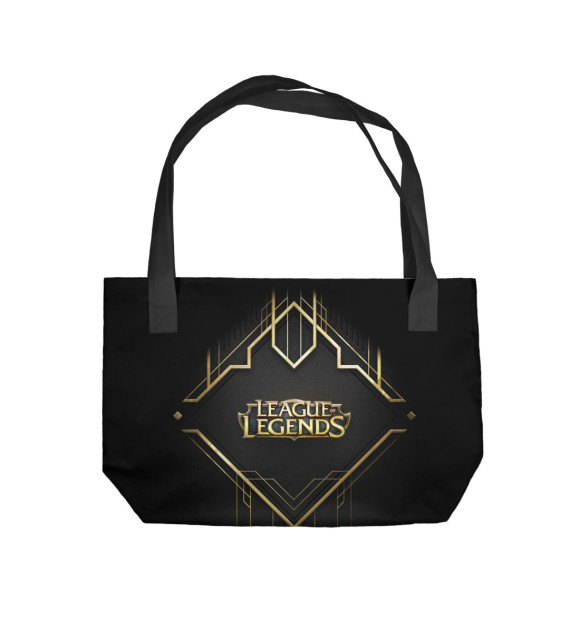 Пляжная сумка с изображением League of Legends золотой ромб цвета 