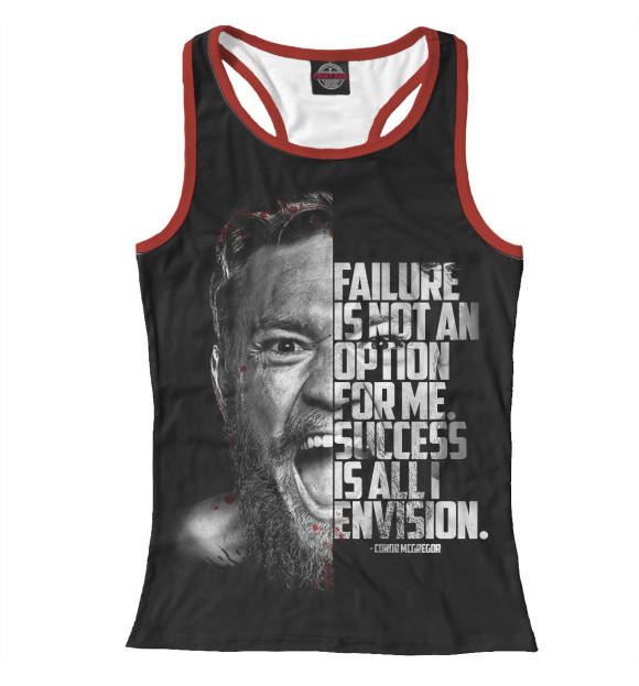 Женская майка-борцовка с изображением McGregor цвета Белый