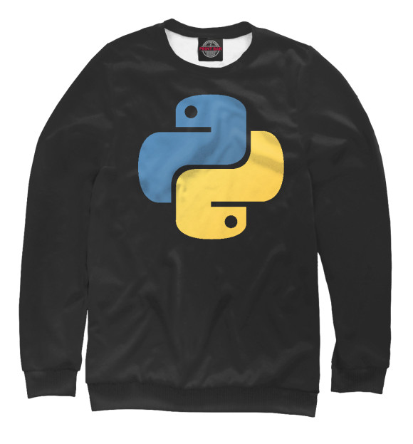 Женский свитшот с изображением Python цвета Белый