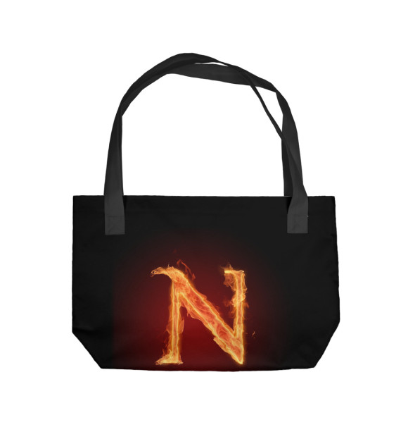 Пляжная сумка с изображением Латинская - N цвета 