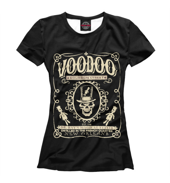 Футболка для девочек с изображением Voodoo цвета Белый