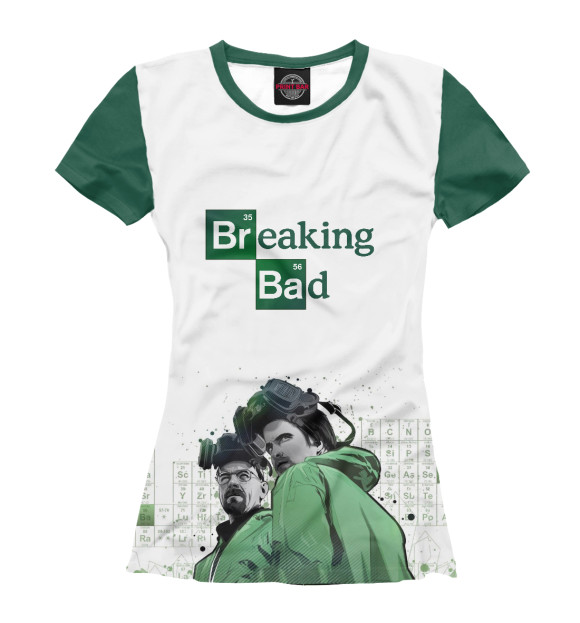 Футболка для девочек с притом Breaking bad цвета Белый Футболка для девочек с изображением Breaking bad цвета Белый